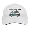 Makoroni - Talalla Surf Camp Sri Lanka Surf Surfing Beach Hat Adjustable Cap, DesJ42 White view 1