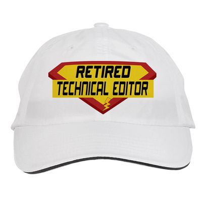 Makoroni - Retired Technical Editor Career Hat Adjustable Cap, DesP38 White