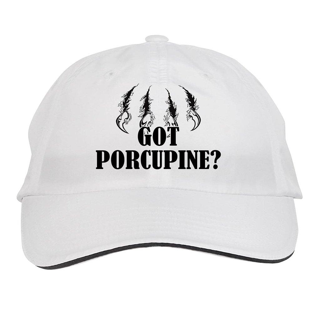 Makoroni - GOT Porcupine Hunting Hunter Hat Adjustable Cap, DesR11 White