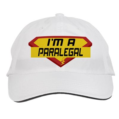 Makoroni - I'm A Paralegal Career Hat Adjustable Cap, DesN42 White