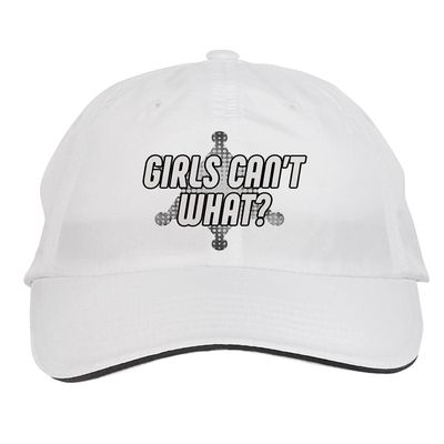 Makoroni - Girls Can't What Cop, Police Hat Adjustable Cap, DesC57 White
