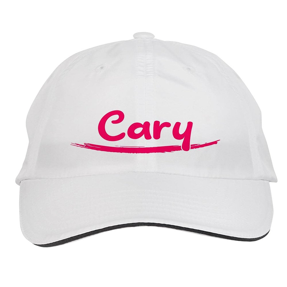 Makoroni - Cary Name Hat Adjustable Cap, DesC94 White