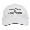 Makoroni - Proud Owner of A Great Pyrenees Dog Dogs Hat Adjustable Cap, DesH40 White view 1