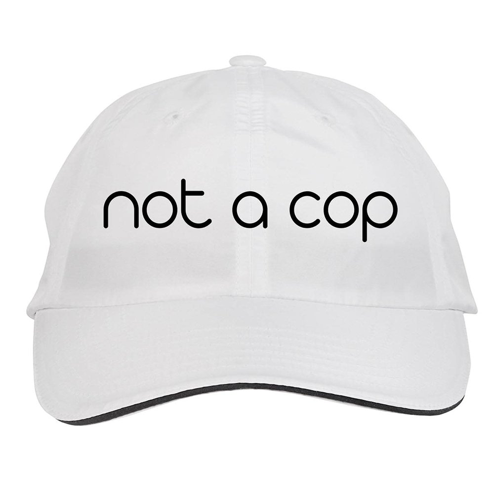 Makoroni - not a cop Hat Adjustable Cap, DesK64 White