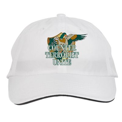 Makoroni - Counter Terrorist Unite Duck Hunting Hunter Hat Adjustable Cap, DesF27 White