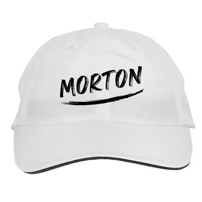 Makoroni - Morton Name Hat Adjustable Cap, DesL26 White