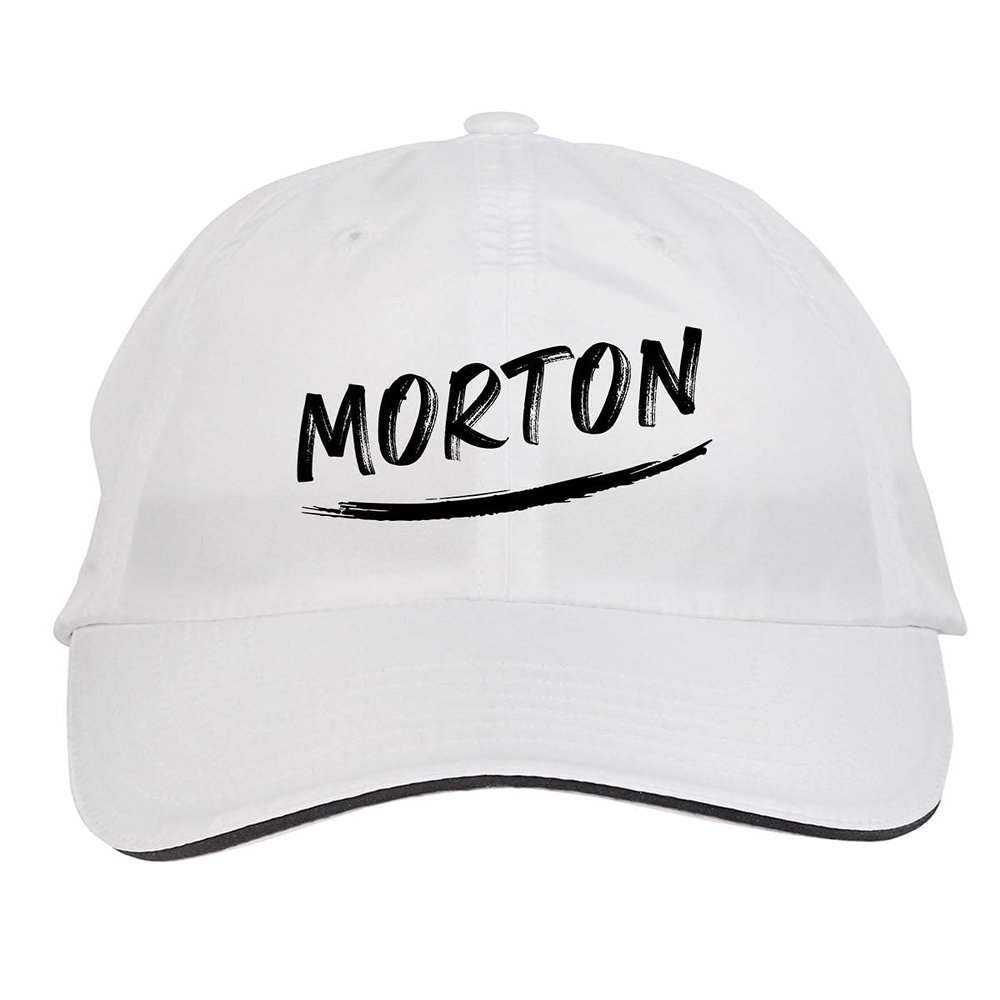 Makoroni - Morton Name Hat Adjustable Cap, DesL26 White