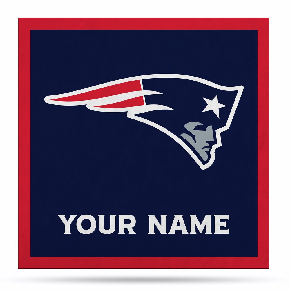 Rico Industries NFL Football New England Patriots Personalized 35" Felt Wall Dcor - for Man Cave, Game Room, Office & Bedroom - Made in The USA