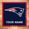 Rico Industries NFL Football New England Patriots Personalized 35" Felt Wall Dcor - for Man Cave, Game Room, Office & Bedroom - Made in The USA view 3