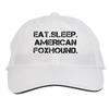 Makoroni - EAT Sleep American Foxhound Hat Adjustable Cap, DesM57 White view 1