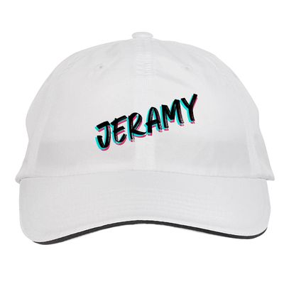Makoroni - Jeramy Name Hat Adjustable Cap, DesJ33 White