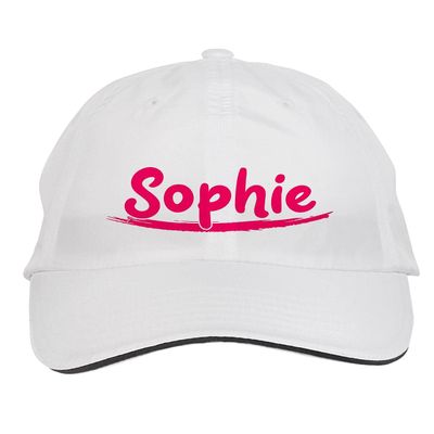 Makoroni - Sophie Name Hat Adjustable Cap, DesB3 White