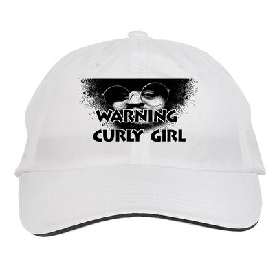 Makoroni - Warning Curly Girl, Africa Afro American Hat Adjustable Cap, DesS24 White