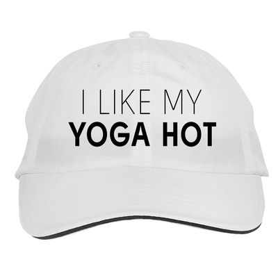 Makoroni - I Like My Yoga HOT Hat Adjustable Cap, DesD20 White