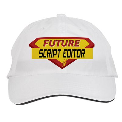 Makoroni - Future Script Editor Career Hat Adjustable Cap, DesI37 White