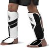 Hayabusa S4 Kids Shin Guards, Muay Thai, MMA, Kickboxing, Martial Arts - White, Large/X-Large view 1