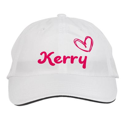 Makoroni - Kerry Name Hat Adjustable Cap, DesI24 White