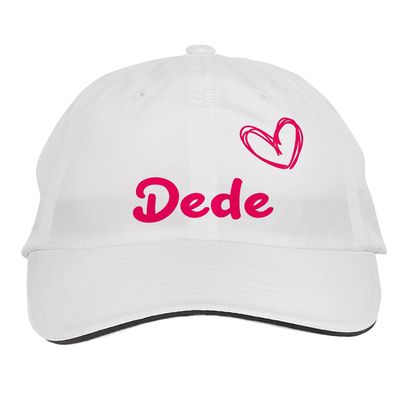 Makoroni - Dede Name Hat Adjustable Cap, DesZ52 White