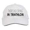 Makoroni - There's NO Crying in Triathlon Hat Adjustable Cap, DesO98 White view 1
