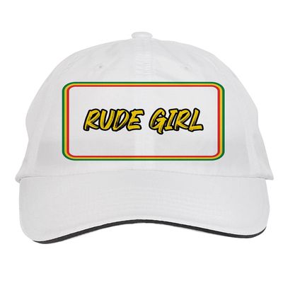 Makoroni - Rude Girl Jamaica Jamaican Hat Adjustable Cap, DesT54 White