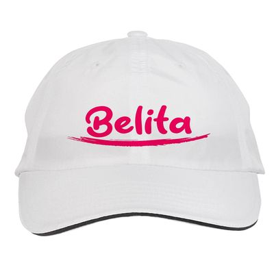 Makoroni - Belita Name Hat Adjustable Cap, DesA92 White