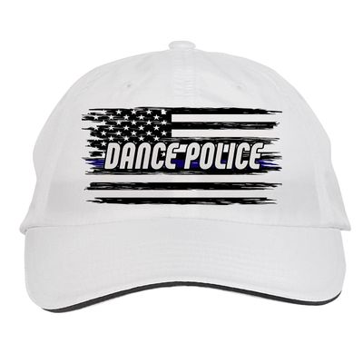 Makoroni - Dance Police Cop, Police Hat Adjustable Cap, DesU49 White