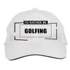 Makoroni - I'd Rather BE Golfing Hat Adjustable Cap, DesW63 White view 1