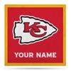 Rico Industries NFL Football Kansas City Chiefs Personalized 35" Felt Wall Dcor - for Man Cave, Game Room, Office & Bedroom - Made in The USA view 1