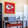 Rico Industries NFL Football Kansas City Chiefs Personalized 35" Felt Wall Dcor - for Man Cave, Game Room, Office & Bedroom - Made in The USA view 2