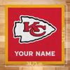 Rico Industries NFL Football Kansas City Chiefs Personalized 35" Felt Wall Dcor - for Man Cave, Game Room, Office & Bedroom - Made in The USA view 3
