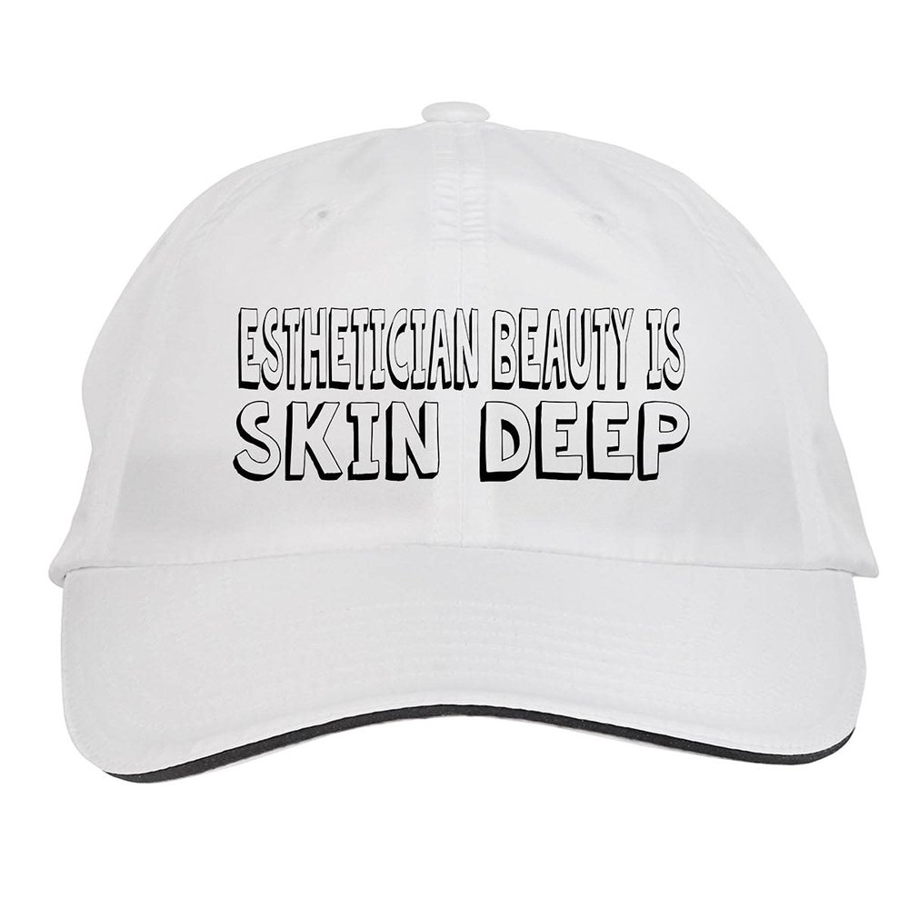 Makoroni - Esthetician Beauty is Skin DEEP Hat Adjustable Cap, DesX4 White