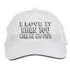 Makoroni - I Love IT When You Call ME Big PAPA Hat Adjustable Cap, DesB22 White view 1