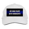 Makoroni - My Man Plays with Handcuffs Cop, Police Hat Adjustable Cap, DesA37 White view 1