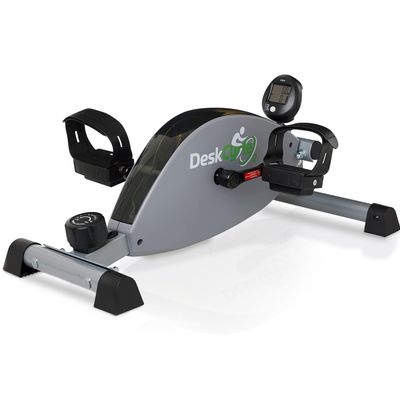 DeskCycle 2 Under Desk Bike Pedal Exerciser with Adjustable Height - Stationary Bikes for Home & Office (Grey)