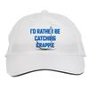 Makoroni - I'd Rather BE CATCHING Crappie Fish Fishing Hat Adjustable Cap, DesC7 White view 1