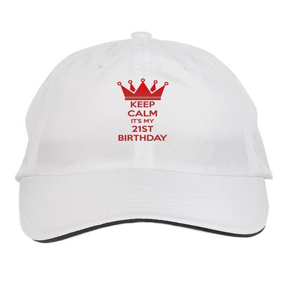 Makoroni - Keep Calm ITS My 21ST Birthday Hat Adjustable Cap, DesX94 White
