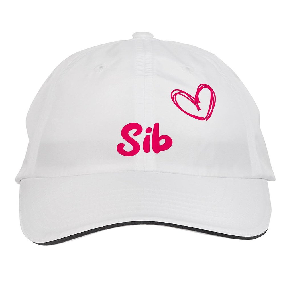Makoroni - SIB Name Hat Adjustable Cap, DesT39 White