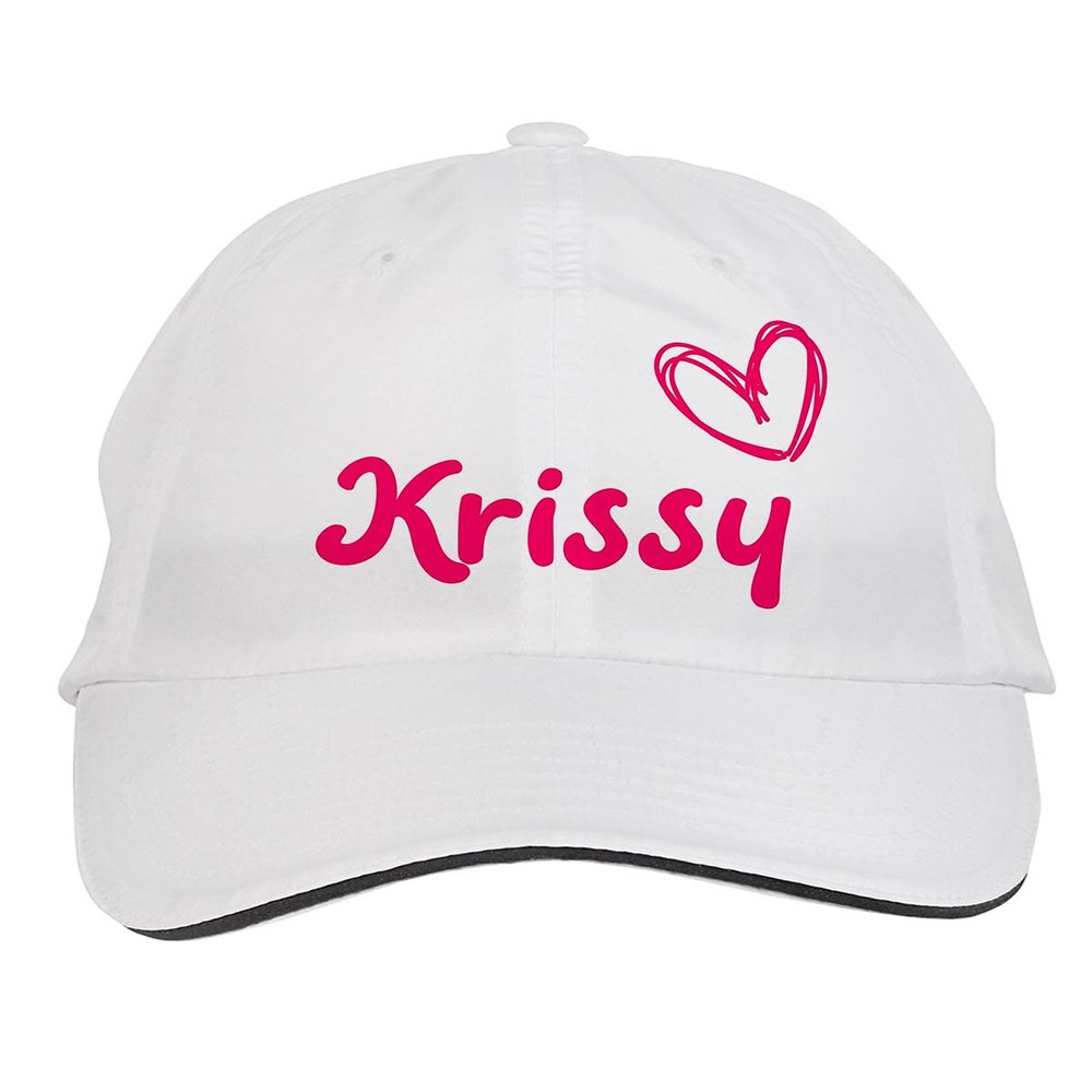 Makoroni - Krissy Name Hat Adjustable Cap, DesI66 White