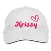 Makoroni - Krissy Name Hat Adjustable Cap, DesI66 White view 1