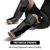Hayabusa S4 Kids Shin Guards, Muay Thai, MMA, Kickboxing, Martial Arts - Charcoal, Small/Medium view 2