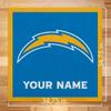Rico Industries NFL Football Los Angeles Chargers Personalized 35" Felt Wall Dcor - for Man Cave, Game Room, Office & Bedroom - Made in The USA view 3