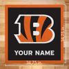 Rico Industries NFL Football Cincinnati Bengals Personalized 35" Felt Wall Dcor - for Man Cave, Game Room, Office & Bedroom - Made in The USA view 3
