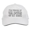 Makoroni - Fish TREMBLE at The Sound of My Name Hat Adjustable Cap, DesX31 White view 1