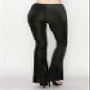 ALWAYS Women's Ribbed Tie Dye Palazzo - Rib Knit Fit and Flare Wide Leg Bell Bottom Pants Black L view 3