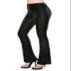 ALWAYS Women's Ribbed Tie Dye Palazzo - Rib Knit Fit and Flare Wide Leg Bell Bottom Pants Black L view 4