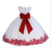 Wedding Rose Petals White Tulle Flower Petals Girl Toddler Gown Handmade 302T s view 1