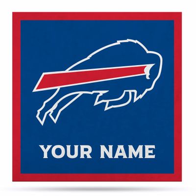 Rico Industries NFL Football Buffalo Bills Personalized 35" Felt Wall Dcor - for Man Cave, Game Room, Office & Bedroom - Made in The USA