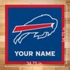 Rico Industries NFL Football Buffalo Bills Personalized 35" Felt Wall Dcor - for Man Cave, Game Room, Office & Bedroom - Made in The USA view 3