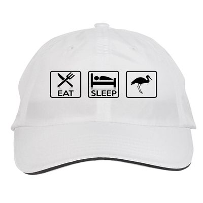Makoroni - EAT Sleep Storks Animal Hat Adjustable Cap, DesS40 White
