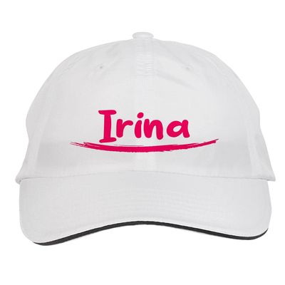 Makoroni - Irina Name Hat Adjustable Cap, DesL54 White